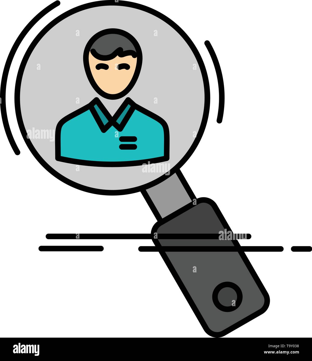 Search Employee Hr Hunting Personal Resources Resume Flat