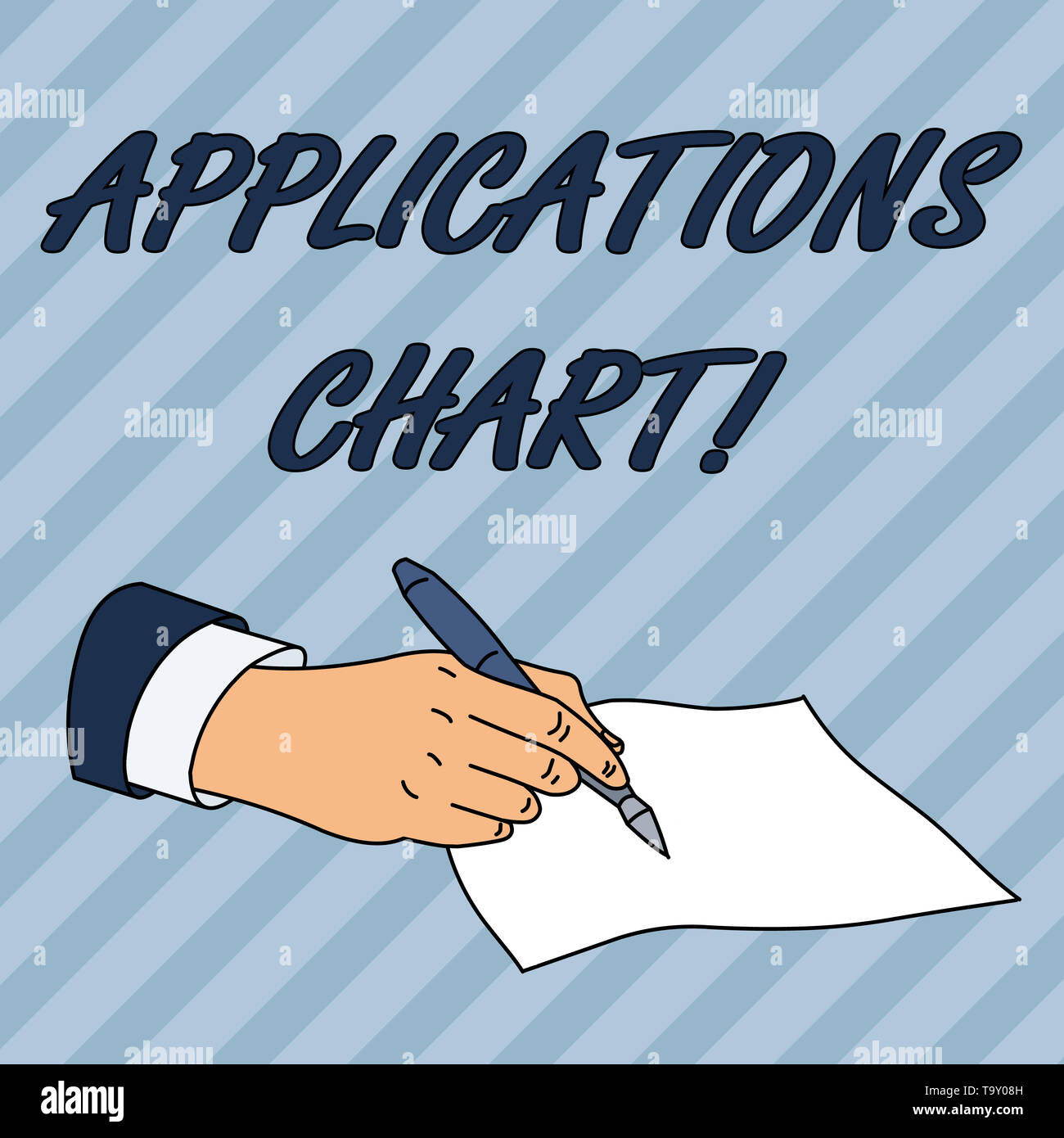 Writing note showing Applications Chart. Business concept for graph ...
