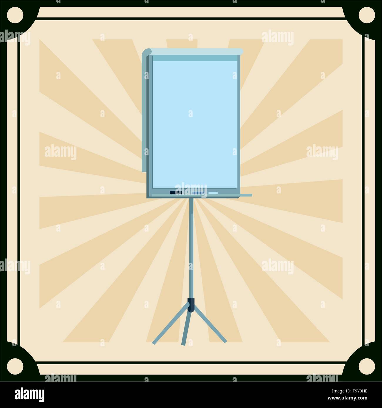 flip chart icon on vintage striped frame Stock Vector Image & Art Alamy