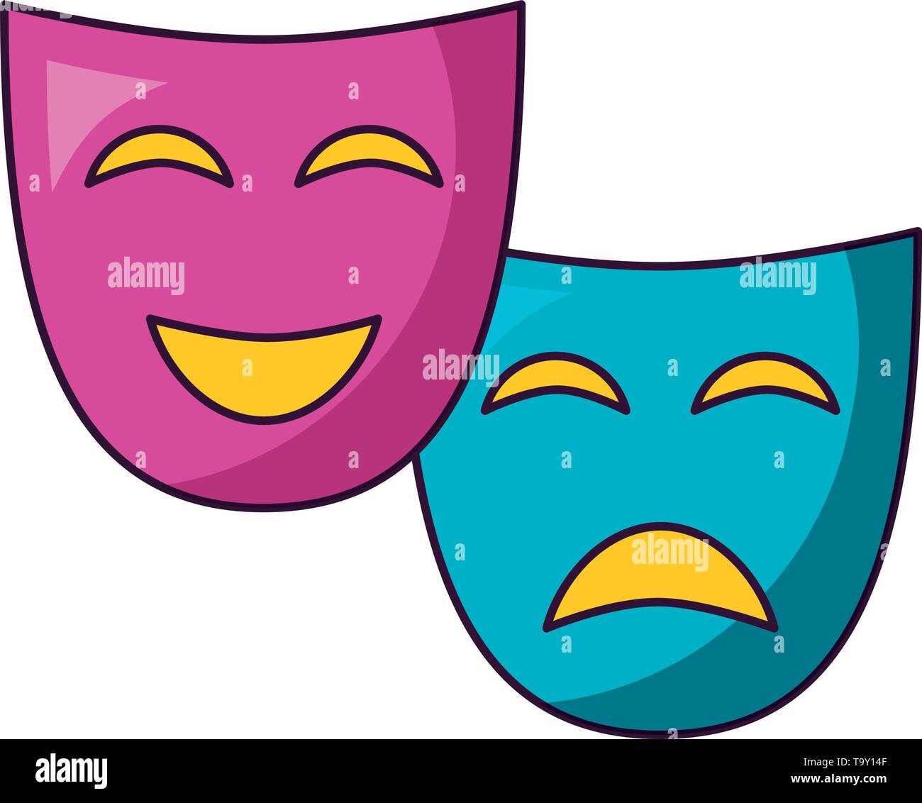 theater mask comedy drama Stock Vector Image & Art Alamy