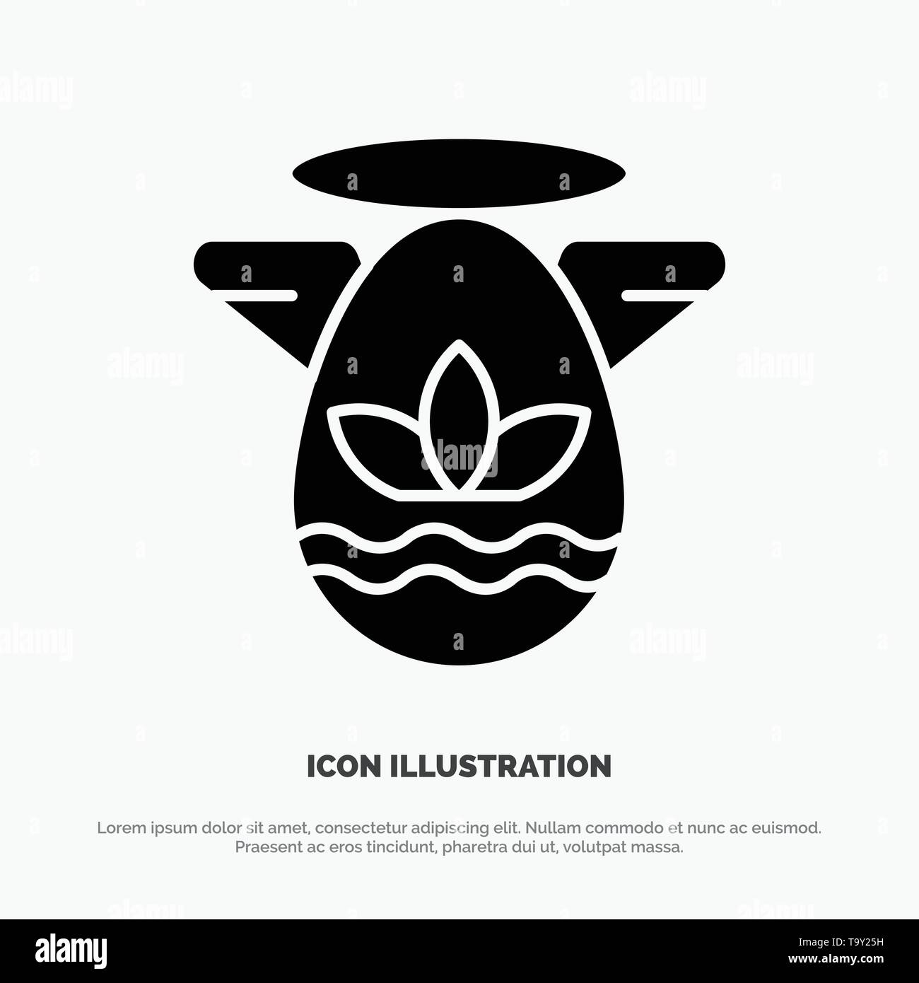 Angle, Celebration, Easter, Protractor solid Glyph Icon vector Stock Vector