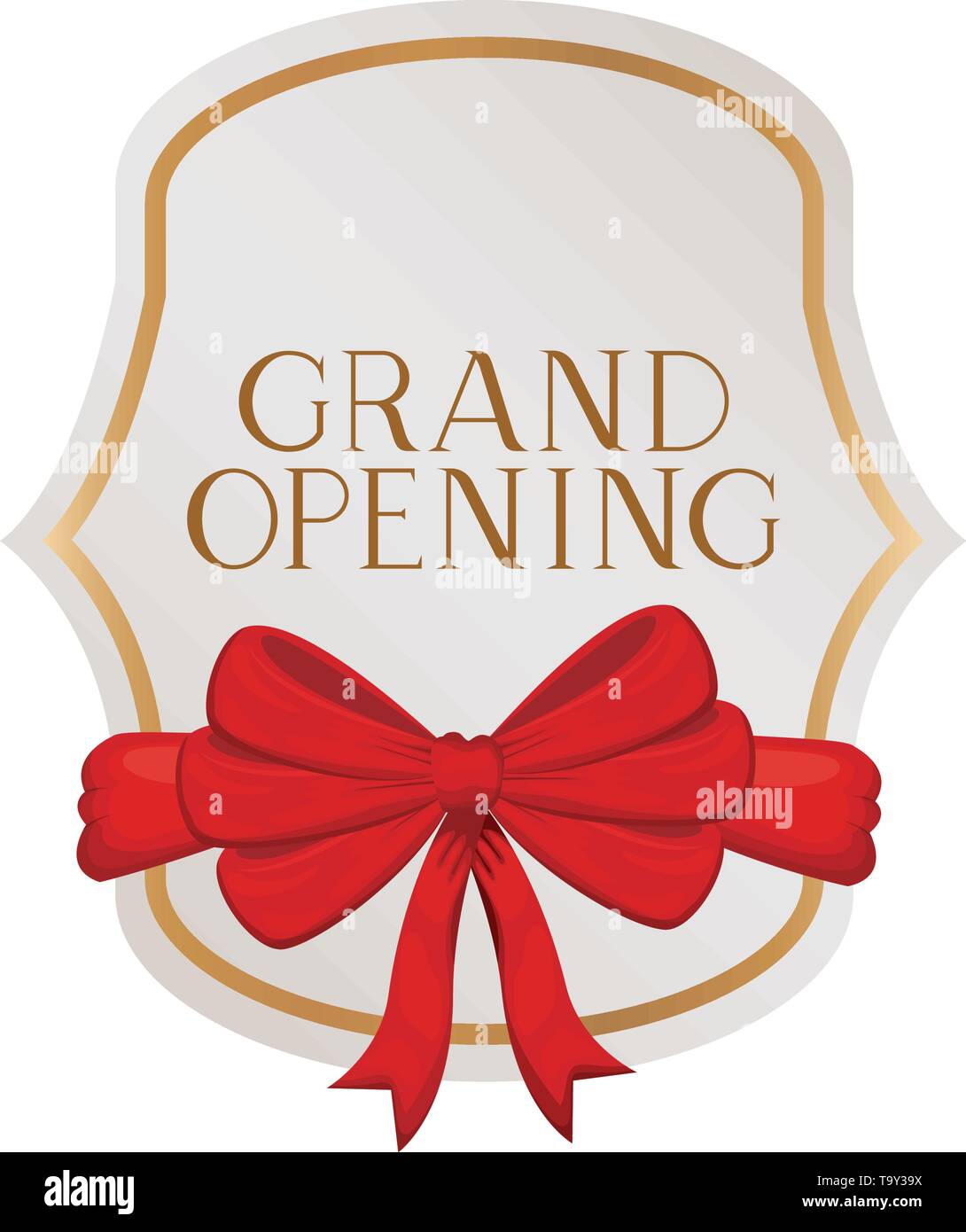 frame and ribbon with label grand opening Stock Vector Image & Art