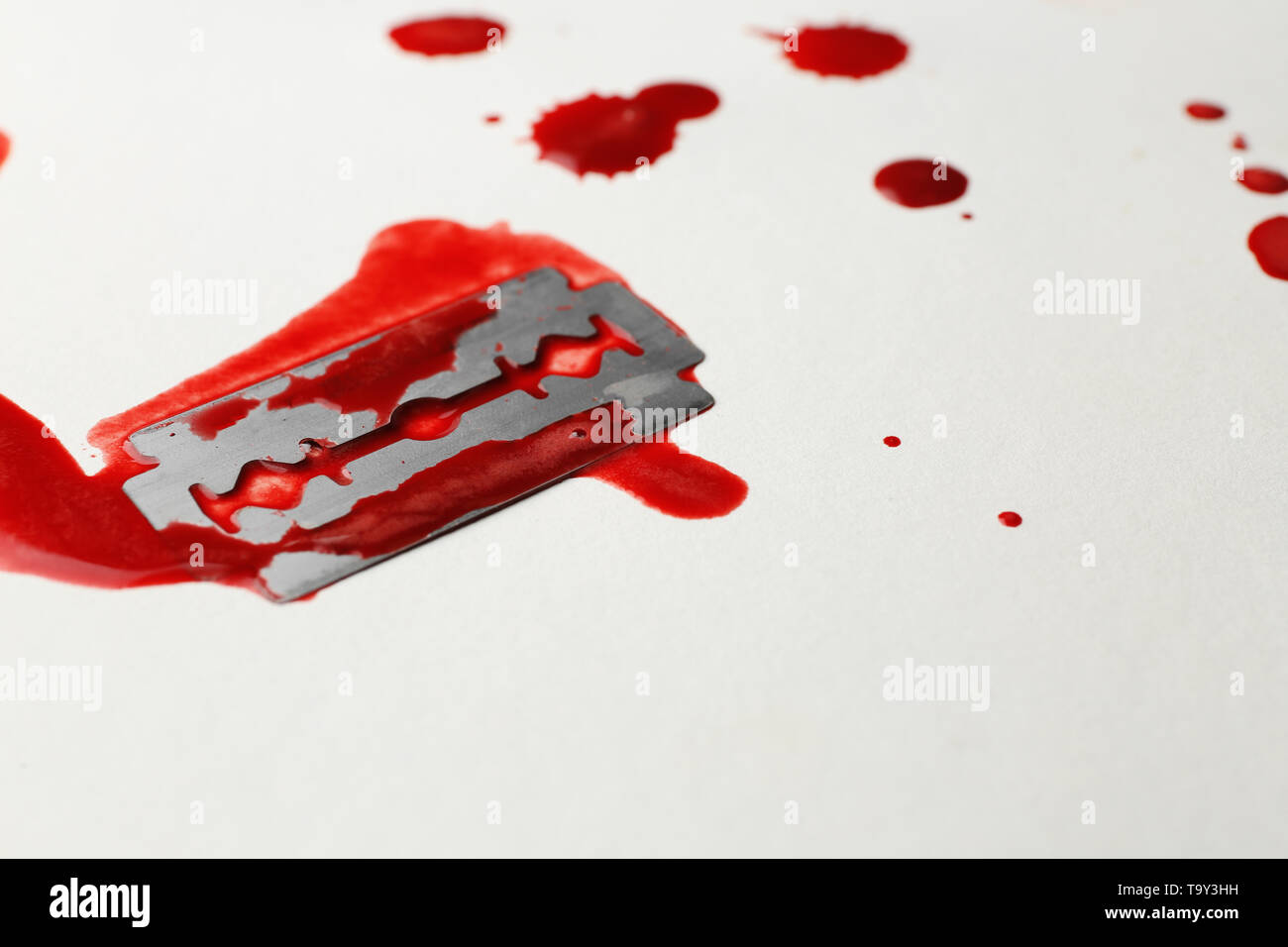 razor blade and blood Stock Illustration