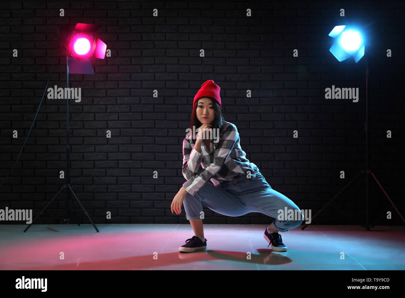 Female Asian dancer in club Stock Photo - Alamy