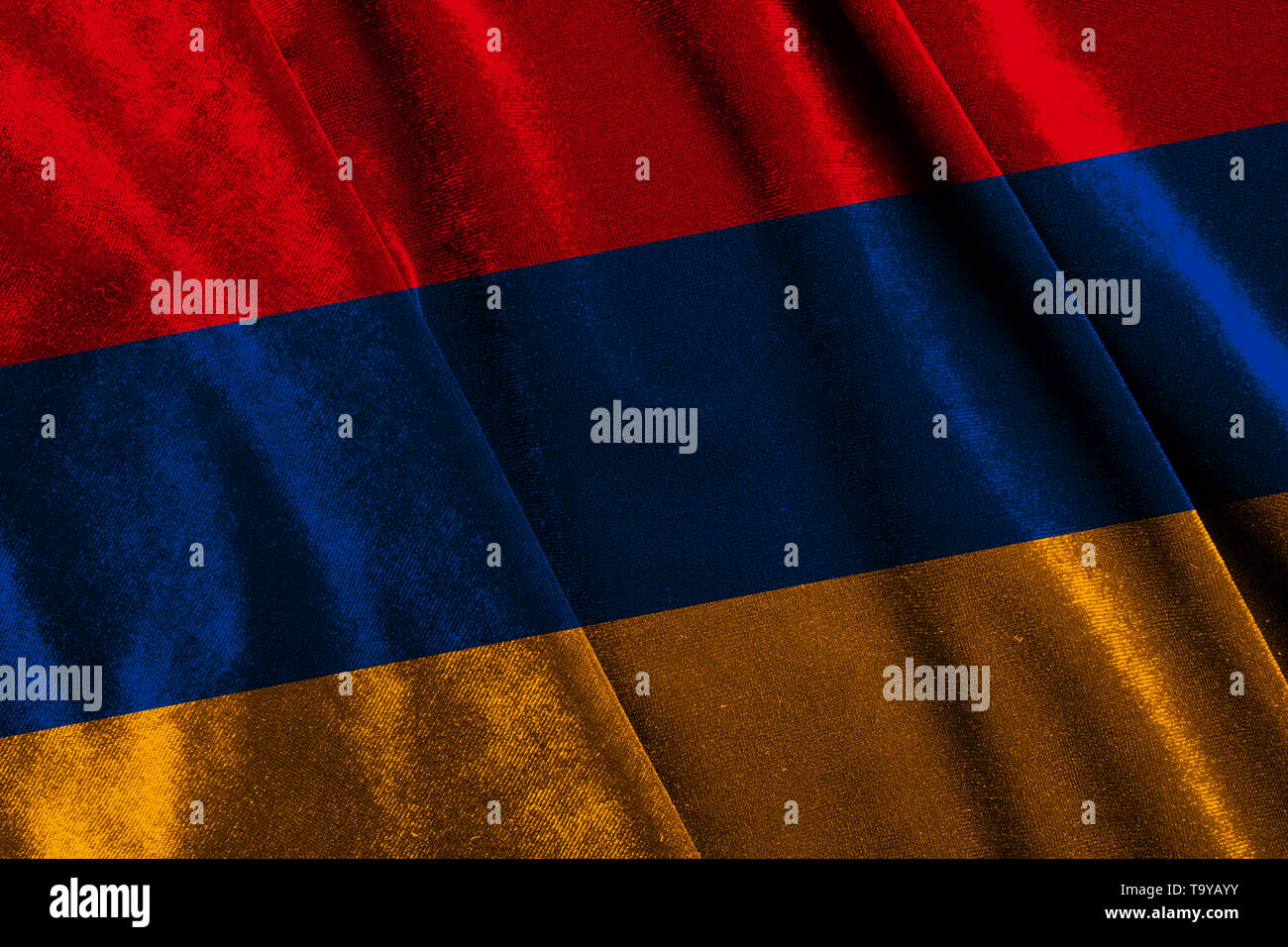 Fabric flag of the armenia hi-res stock photography and images - Alamy
