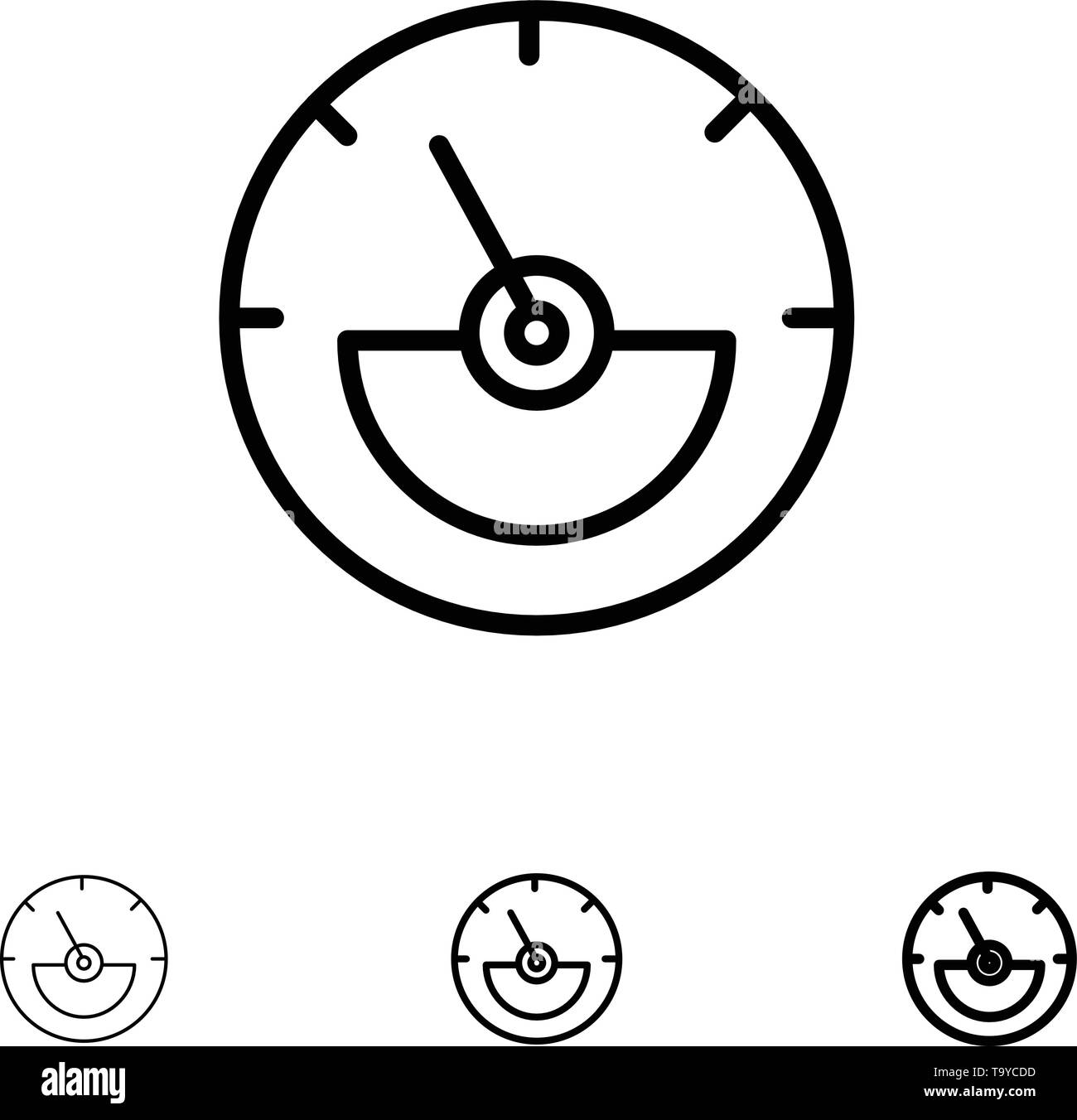 Ampere, Ampere Meter, Electrical, Energy Bold and thin black line icon