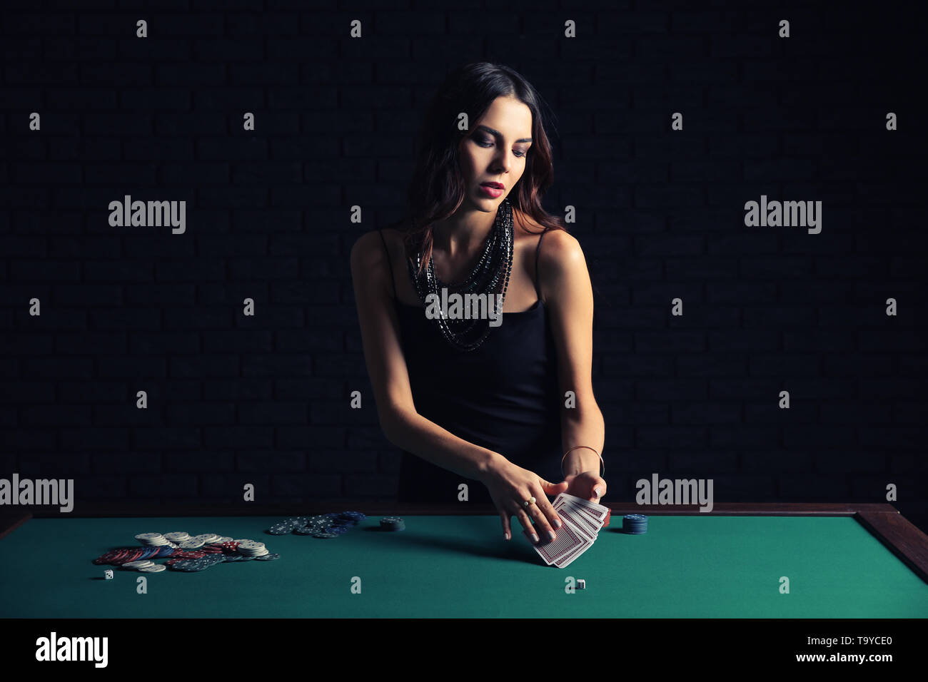 In woman poker player hires stock photography and images Alamy
