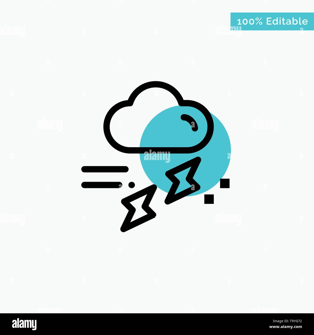 Heavy thunderstorm icon symbol set hi-res stock photography and images ...