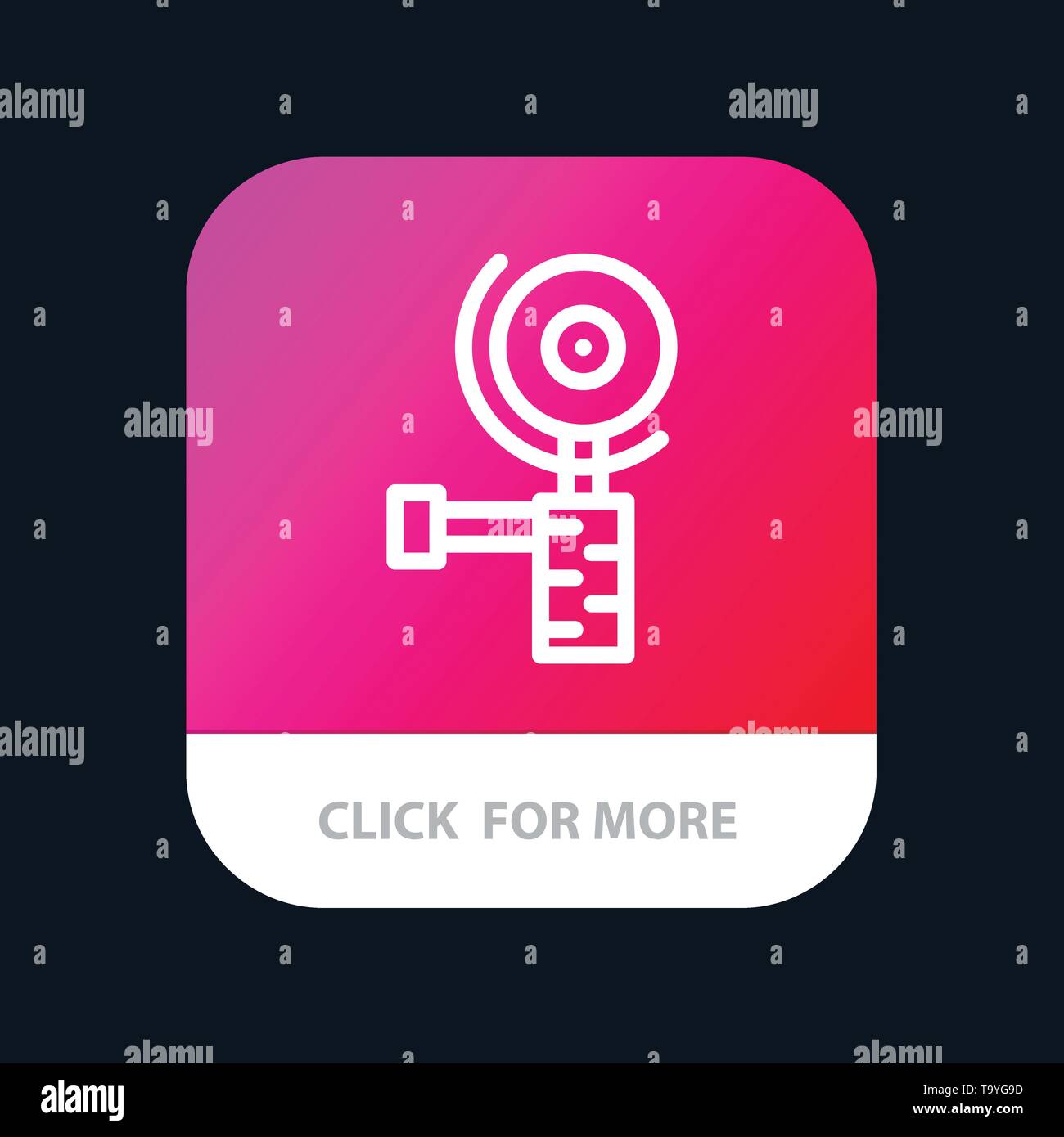 Construction, Grinder, Grinding Mobile App Button. Android and IOS Line