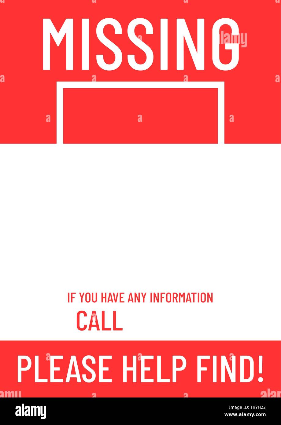 Missing Poster High Resolution Stock Photography And Images Alamy