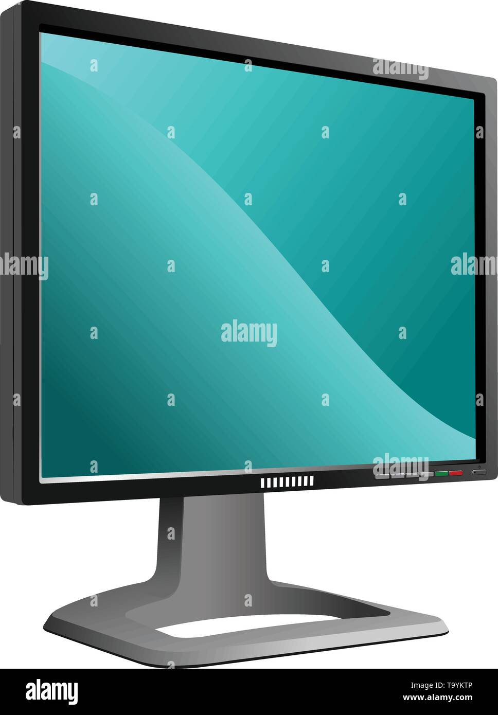 Flat computer monitor. Display. Vector illustration Stock Vector Image ...