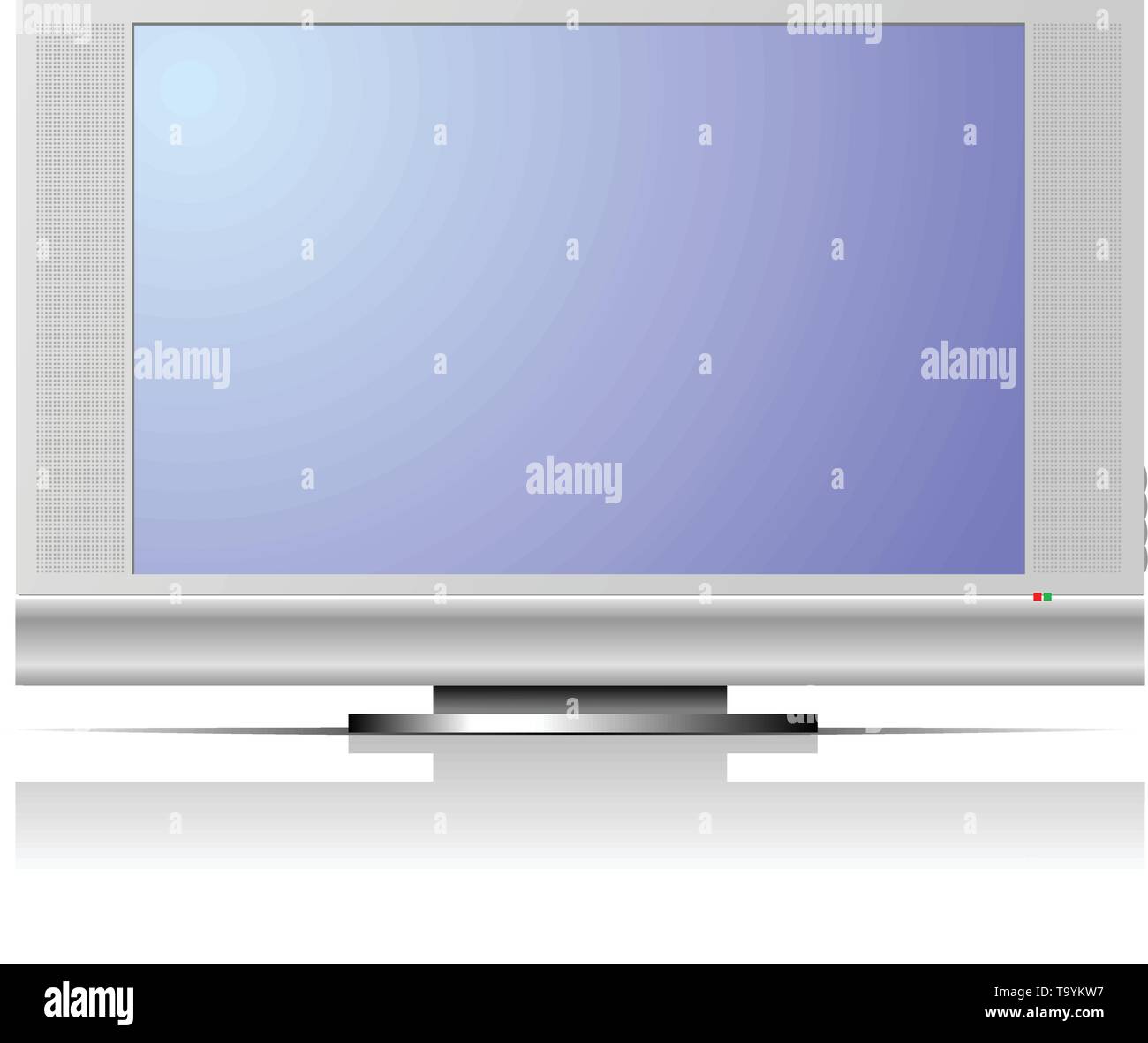 Screen of Plasma or LCD TV set. Vector illustration Stock Vector Image