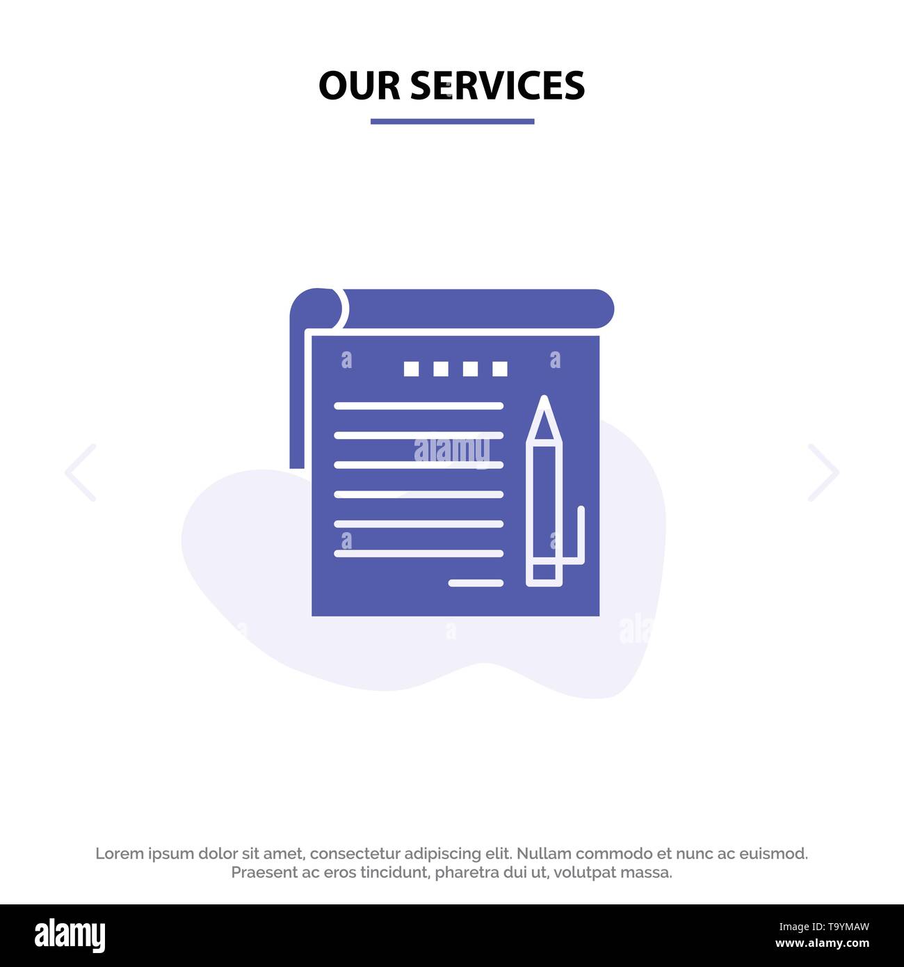 Our Services Student, Notes, Note, Education Solid Glyph Icon Web For Student Information Card Template