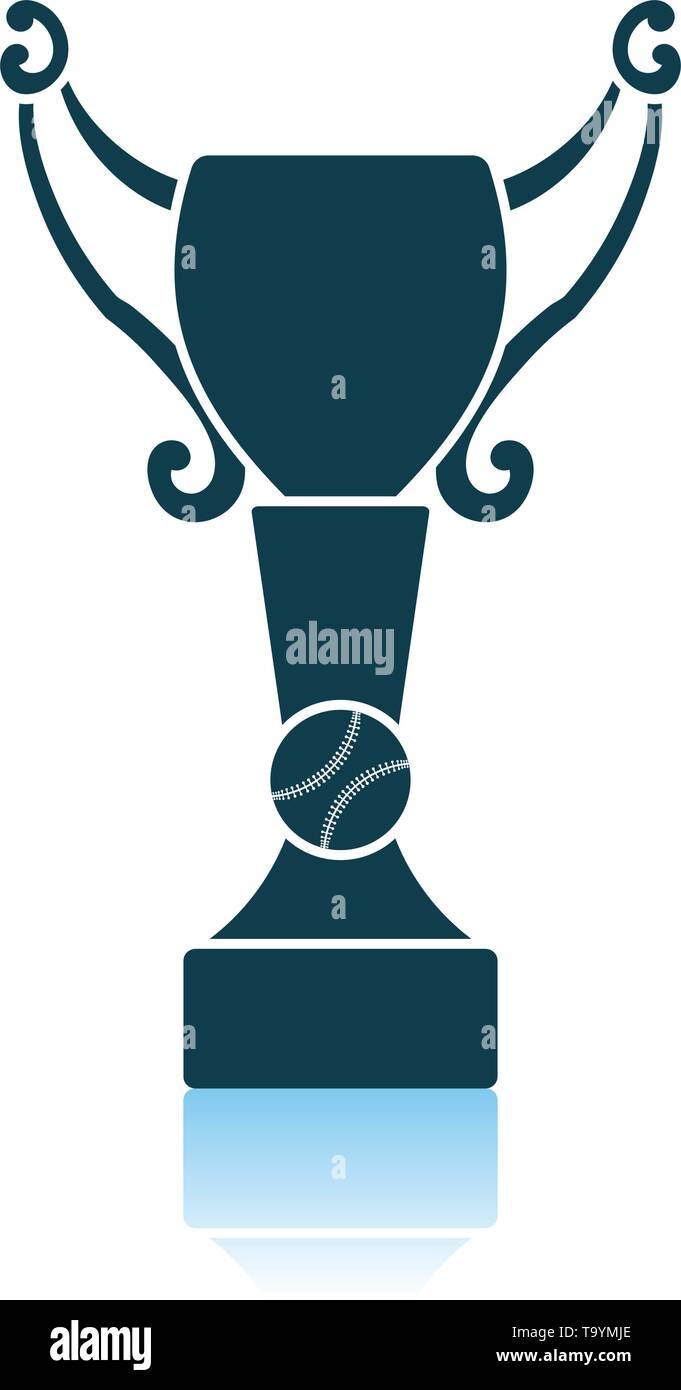 Baseball Cup Icon. Shadow Reflection Design. Vector Illustration Stock ...