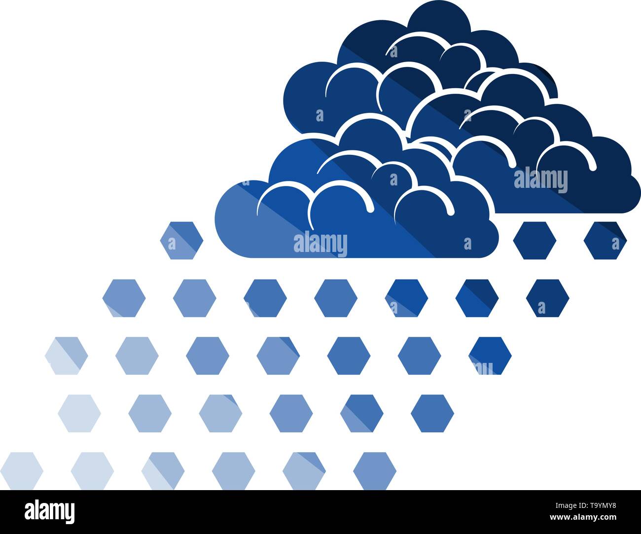 Hail Icon. Flat Color Ladder Design. Vector Illustration Stock Vector ...