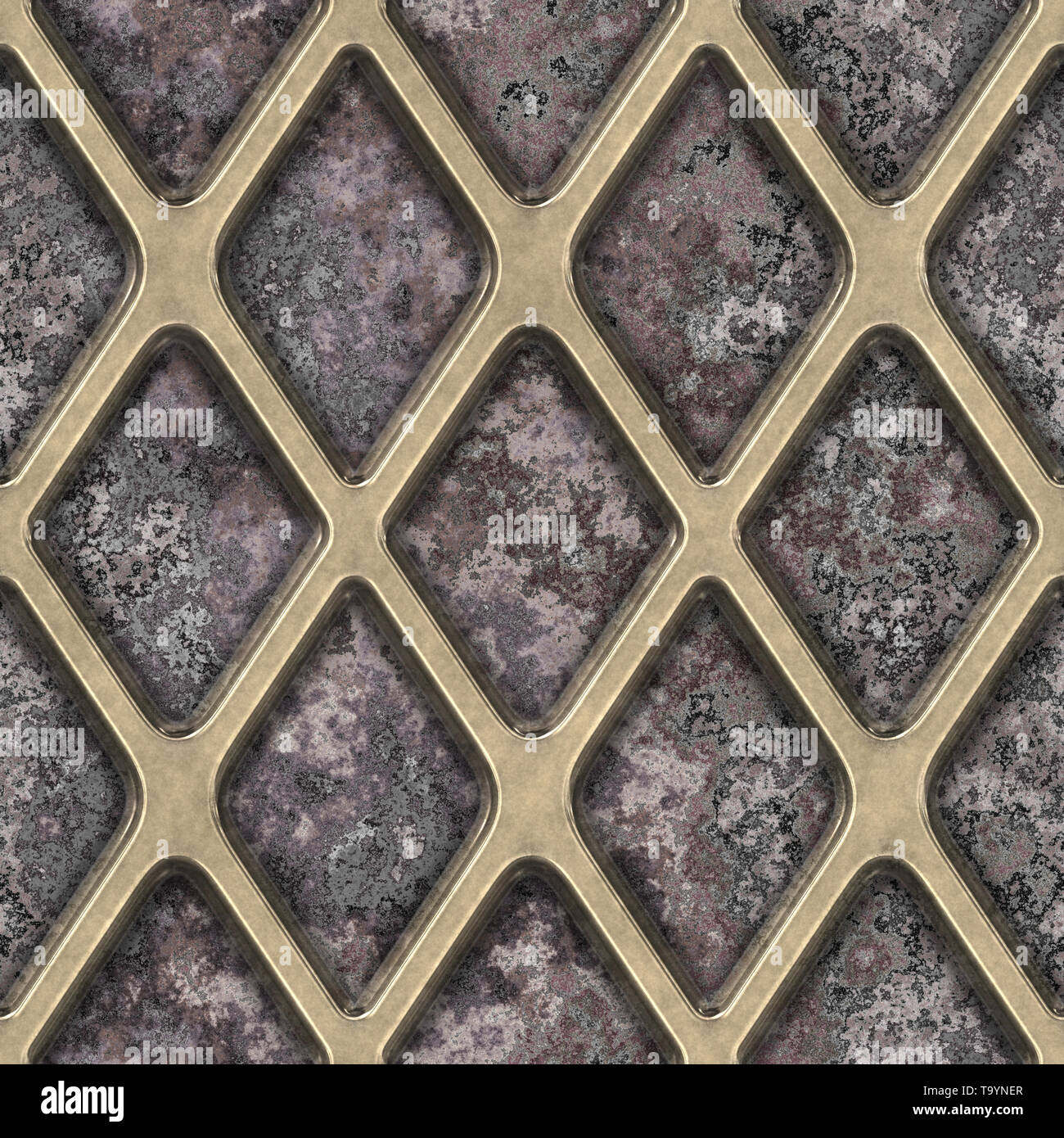 Grate on Granite Seamless Texture Tile Stock Photo
