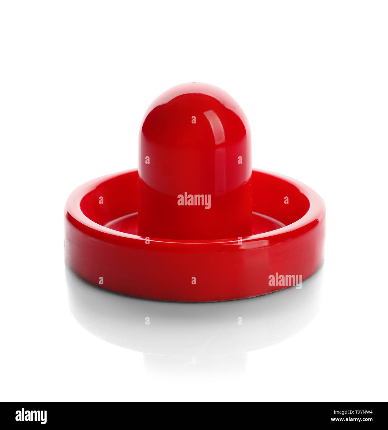Air hockey mallet on white background Stock Photo Alamy