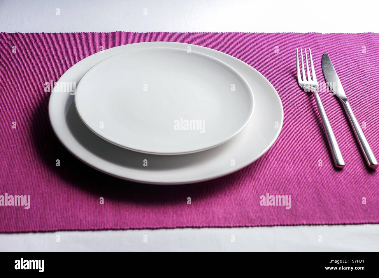 Simple table setting stock photo alamy