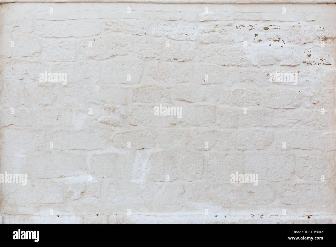 white stucco brick wall flat textured background Stock Photo