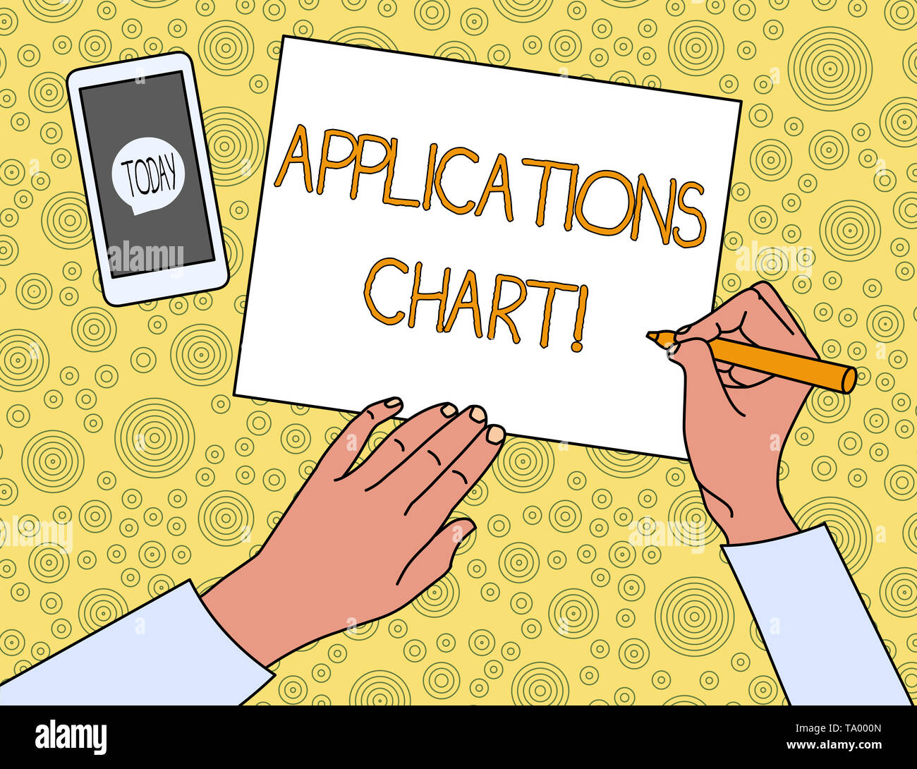 Handwriting text Applications Chart. Conceptual photo graph used to ...