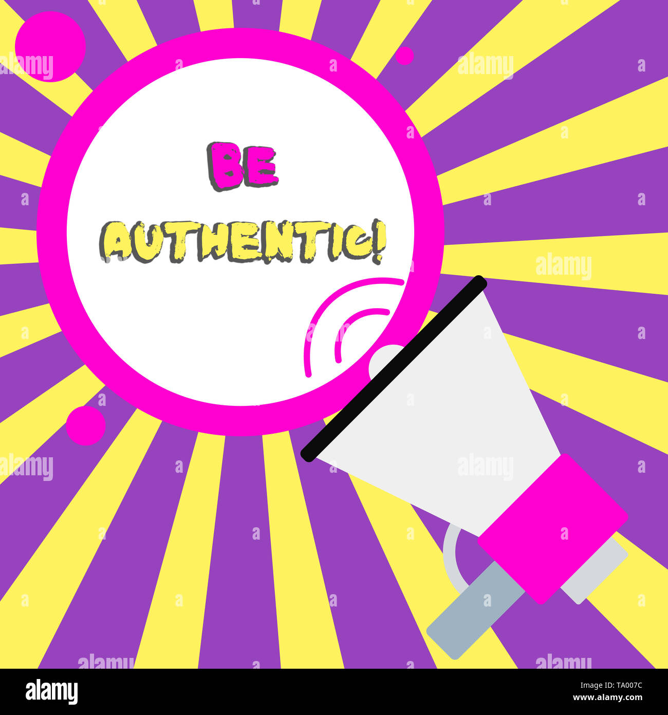 Conceptual hand writing showing Be Authentic. Concept meaning Do