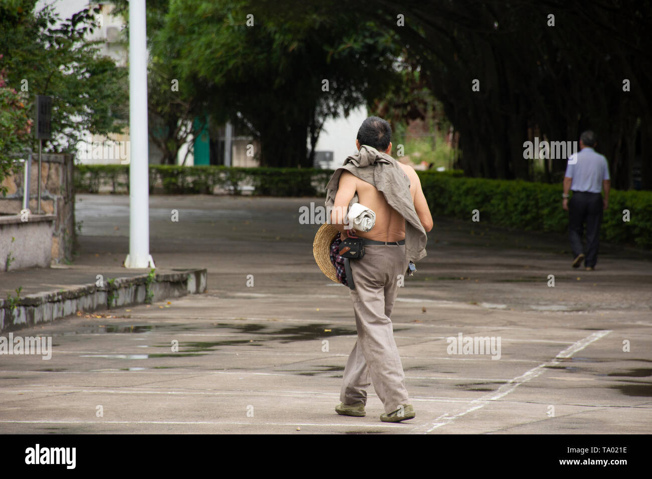 Sad lonely aged man walking hi-res stock photography and images - Alamy