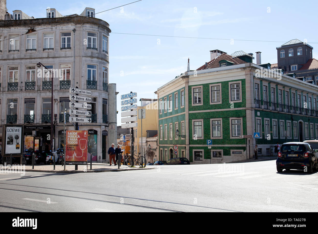 Principe Real Area of Lisbon, Portugal Stock Photo