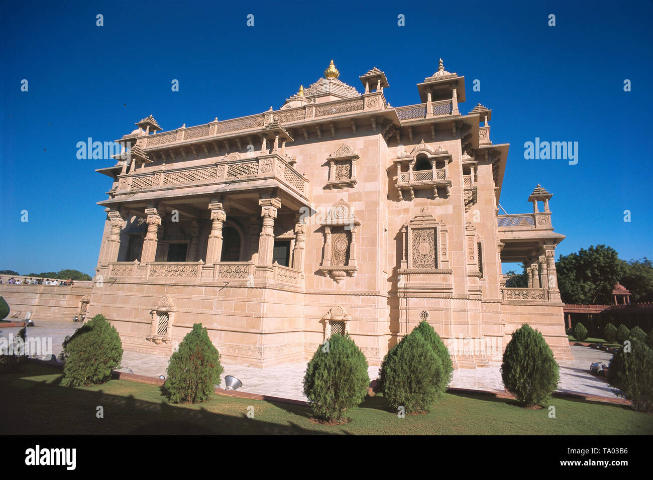 VIEW OF SWAMINARAYAN TEMPLE, AKSHARDHAM, AHMEDABAD, Stock Photo