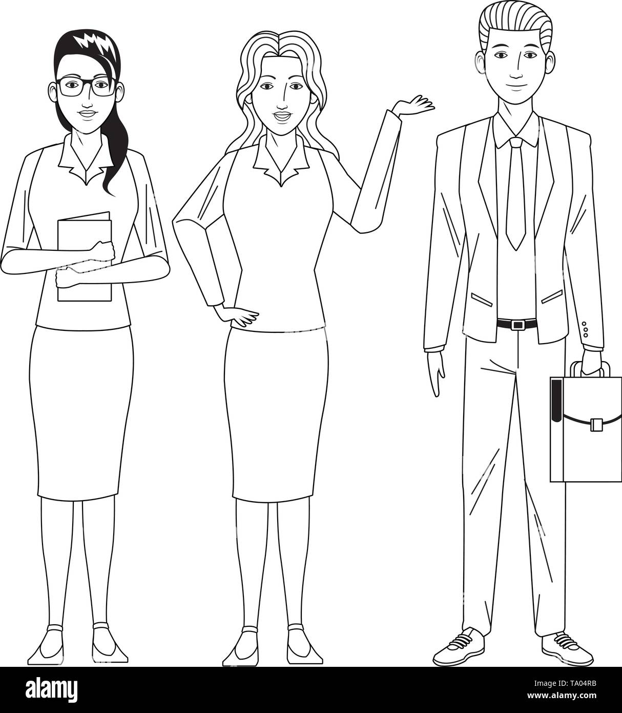 business people avatar black and white Stock Vector Image &amp; Art - Alamy