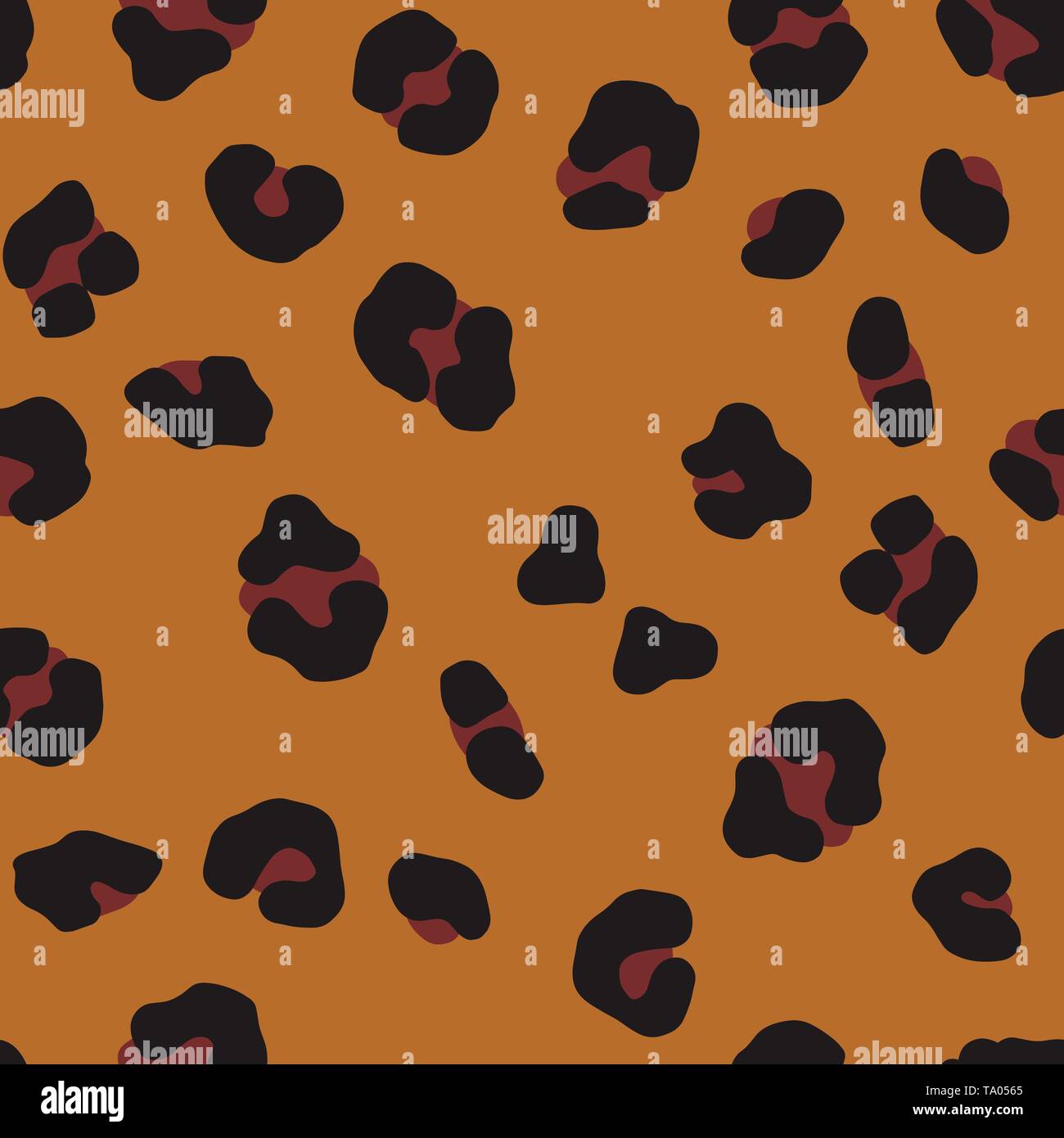 Vector brown animal print. Seamless leopard pattern design for fabric ...