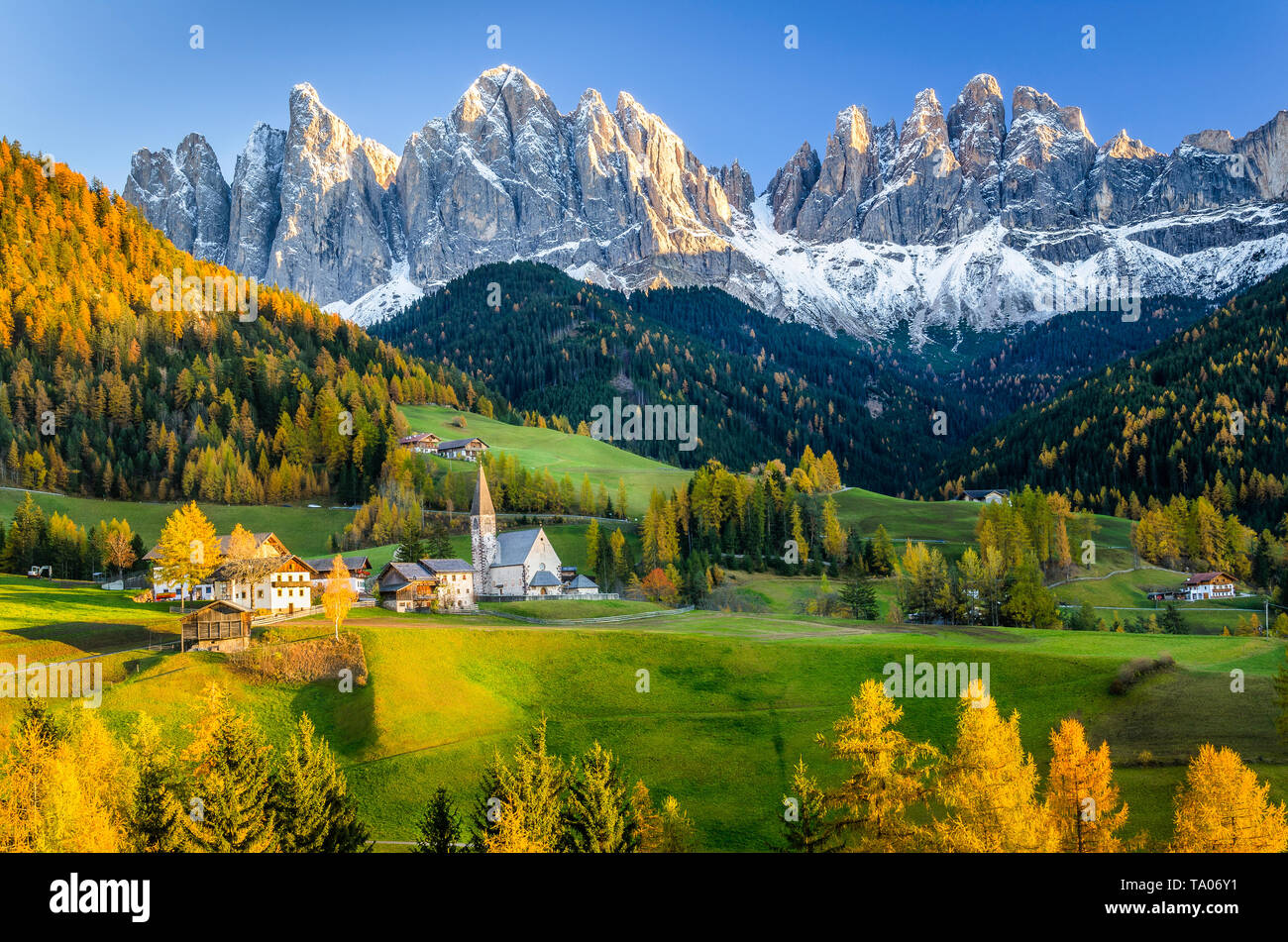 Mountain Village in a Magnificent Mountain Landscape in the