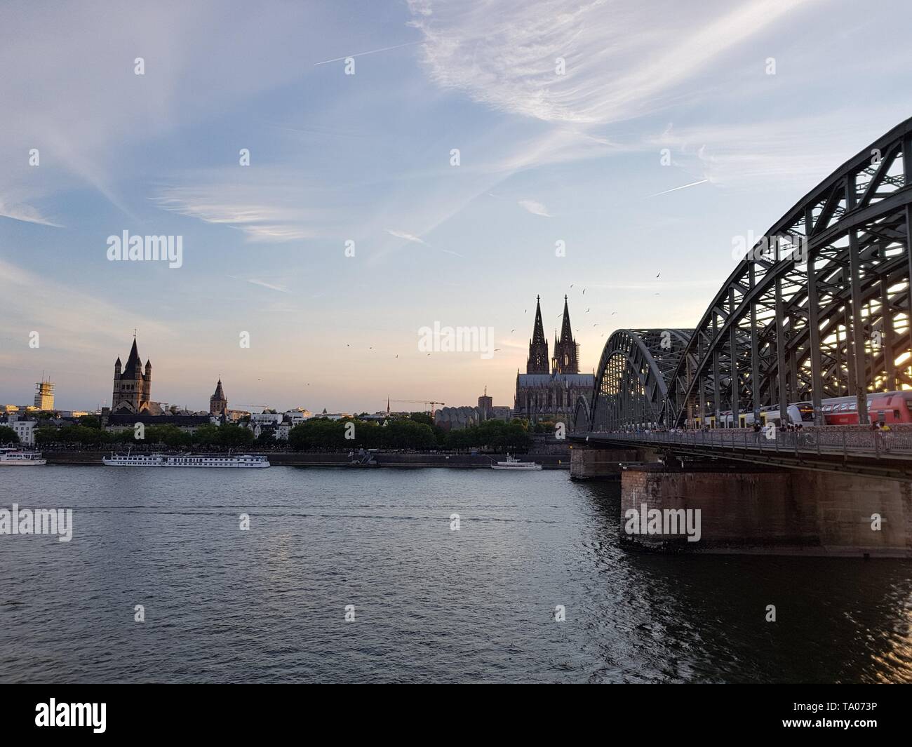 Köln Colonge Renn River Stock Photo