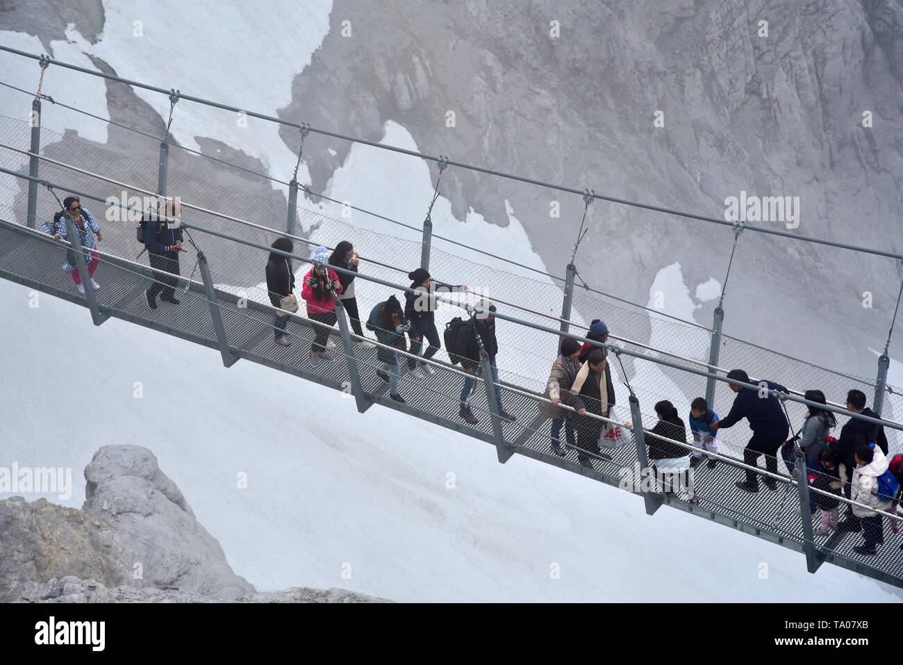 mt titlis walk ,highest suspension bridge in europe in switzerland