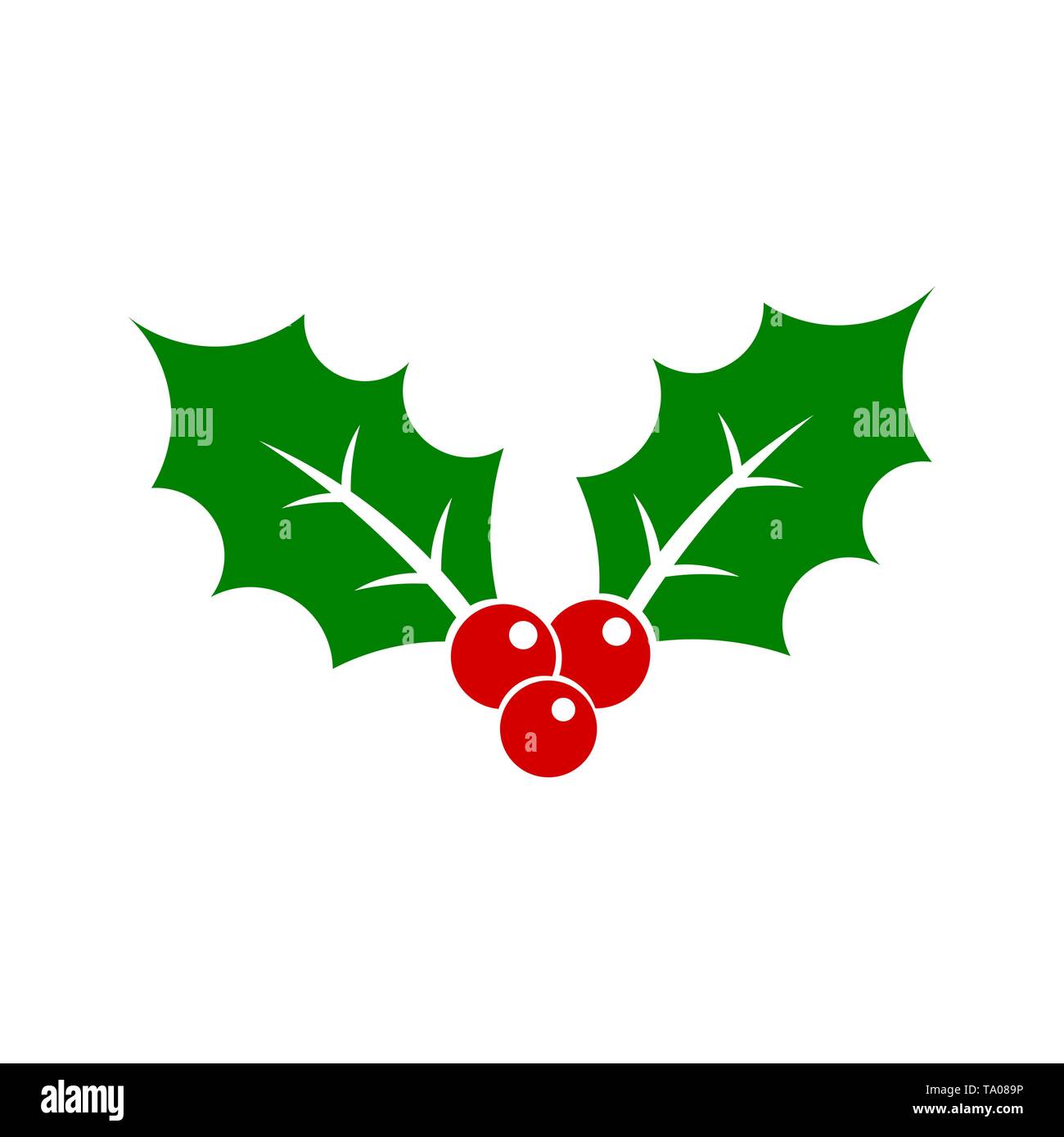 Christmas holly berry symbol icon illustration Stock Vector Image & Art -  Alamy