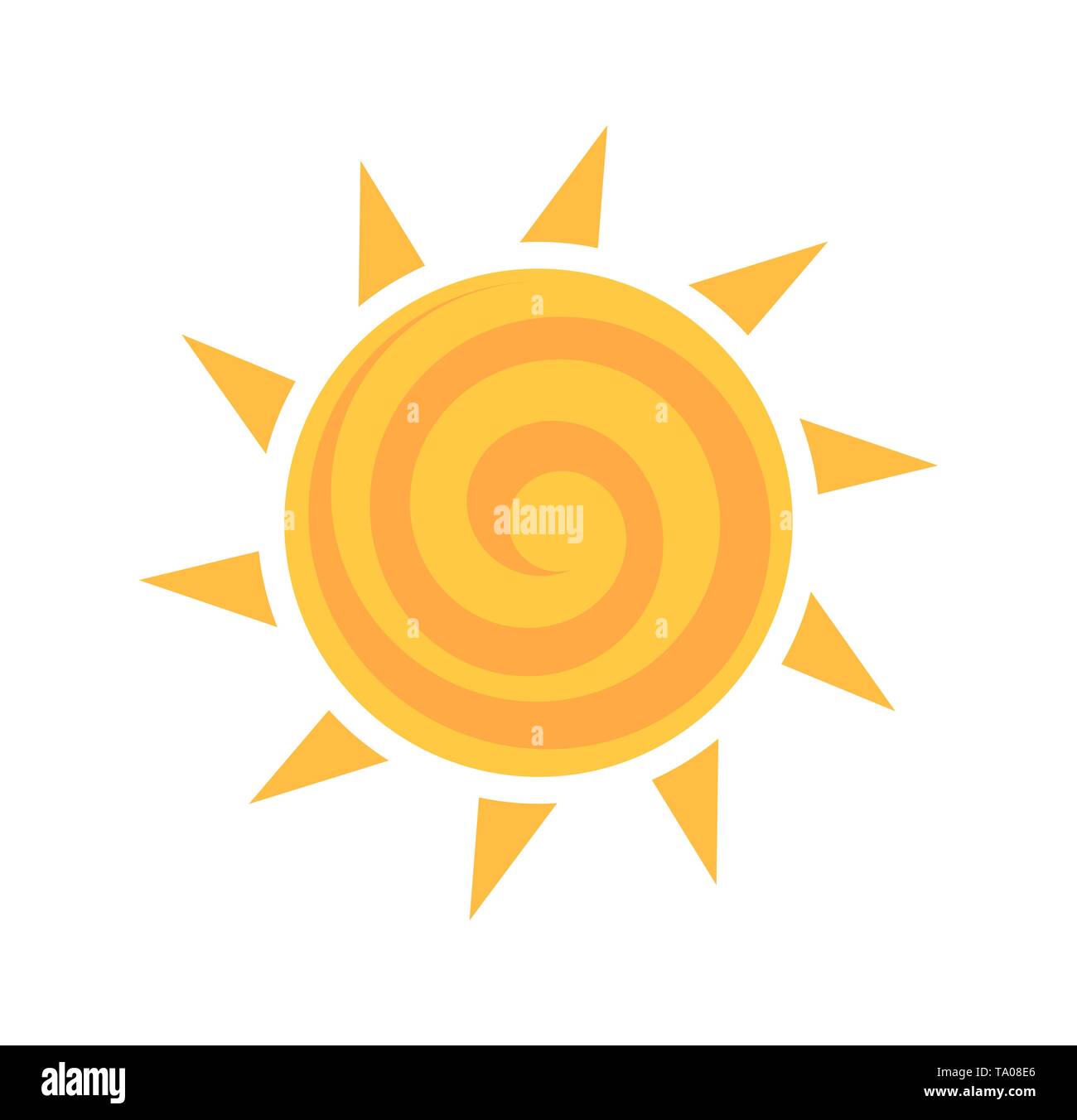 Yellow sun icon. Vector illustration Stock Vector Image & Art - Alamy