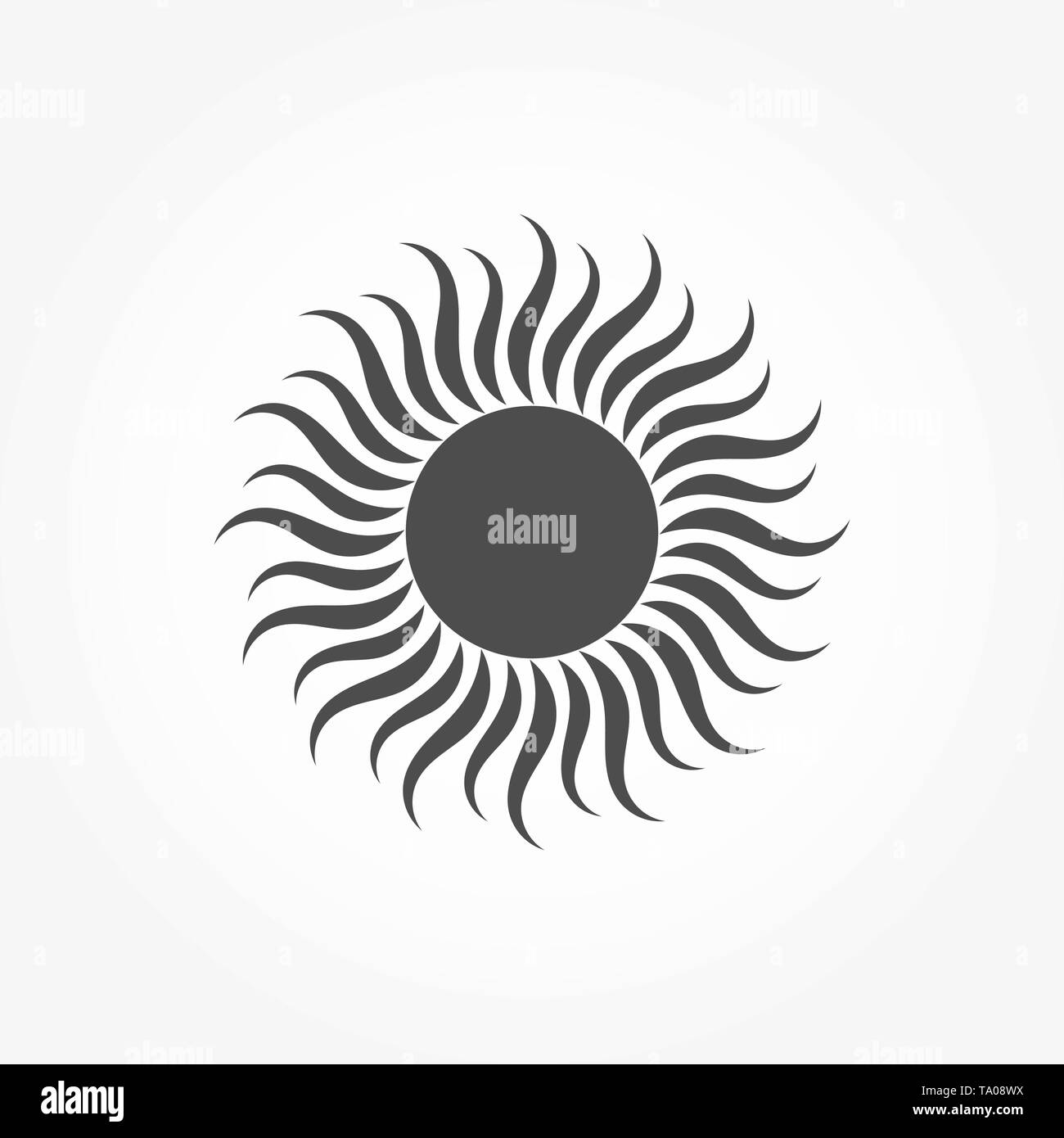Spring sun vector logo Black and White Stock Photos & Images - Alamy