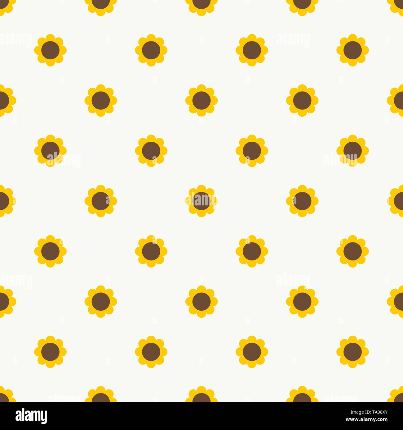 Yellow flowers seamless pattern. Vector illustration Stock Vector Image ...