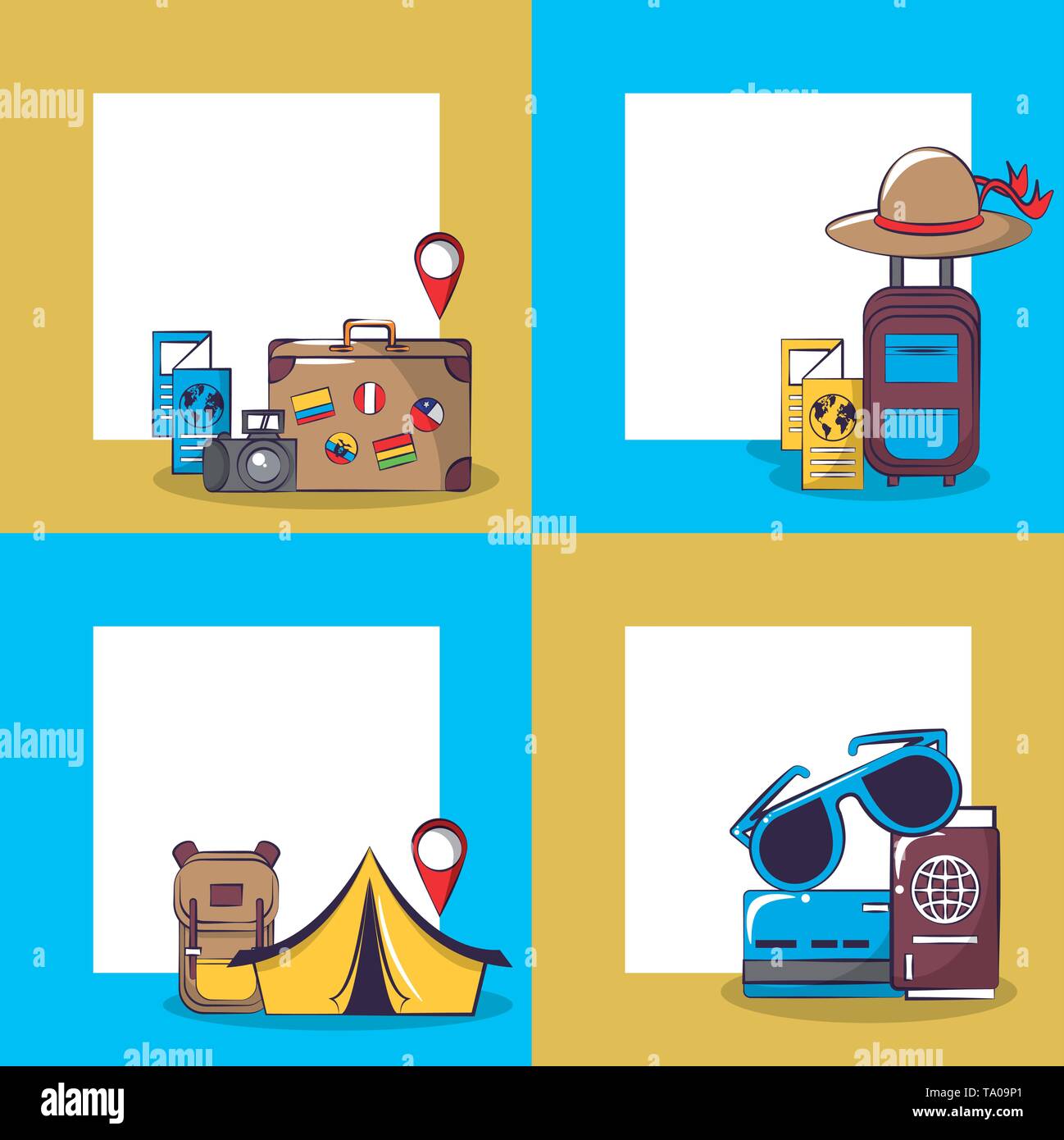 Travel and tourism set of emblems Stock Vector Image & Art - Alamy
