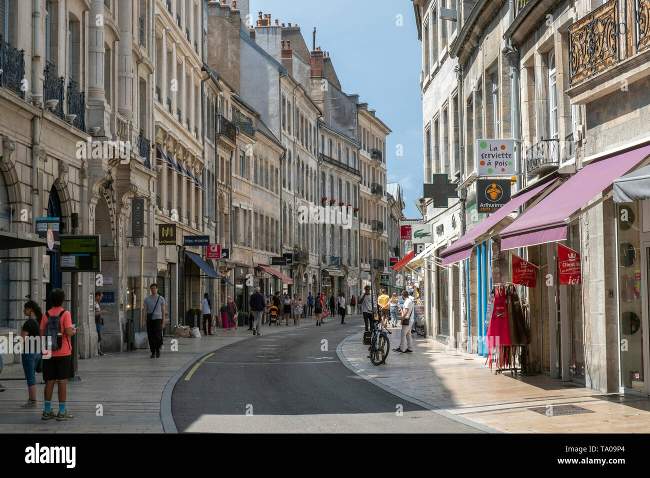 Besancon (north-eastern France): “Grande Rue” main street, district of La  Boucle, in the city centre *** Local Caption *** Stock Photo - Alamy