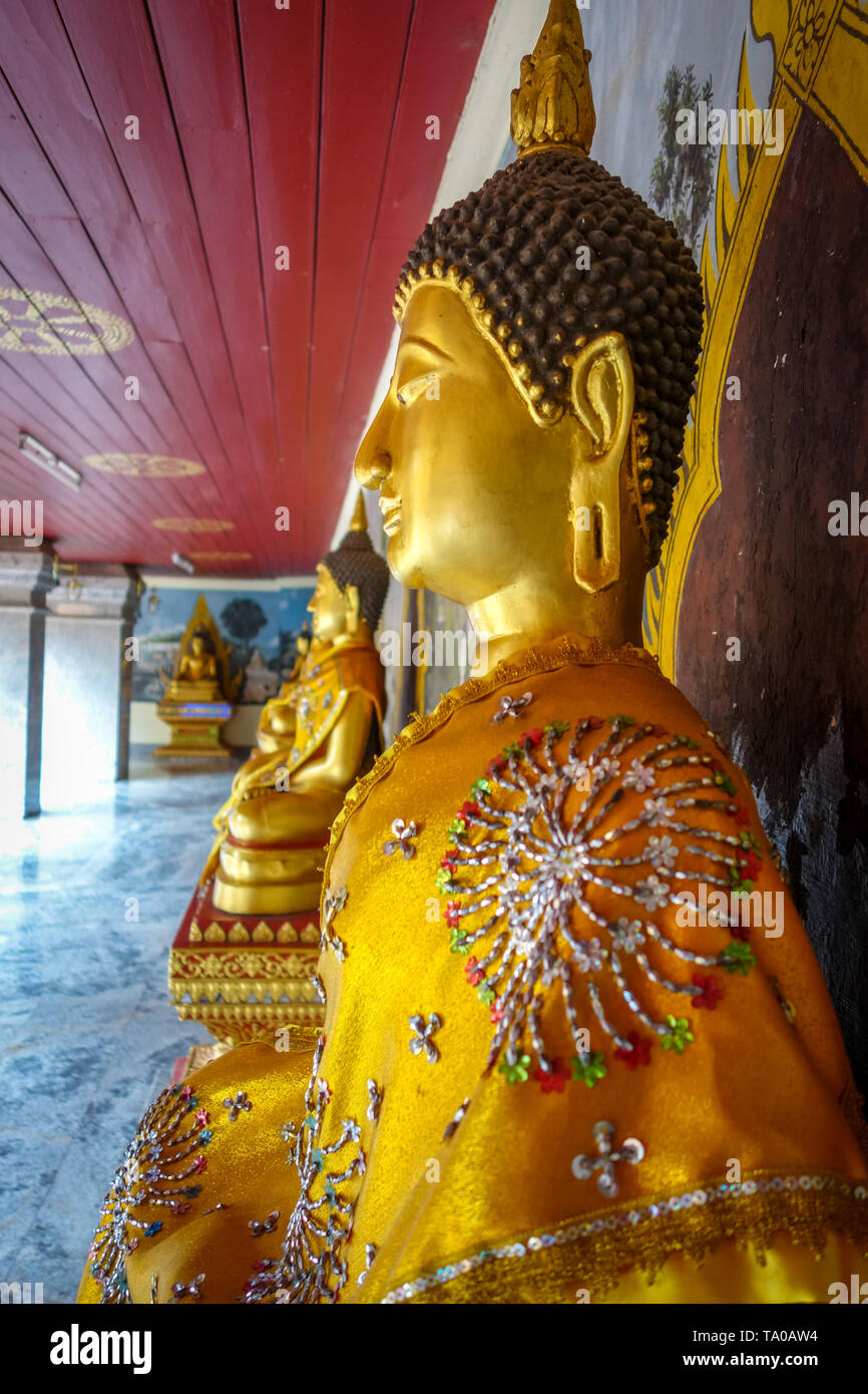 Gold buddha statue in wat phrathat doi suthep temple hi-res stock ...