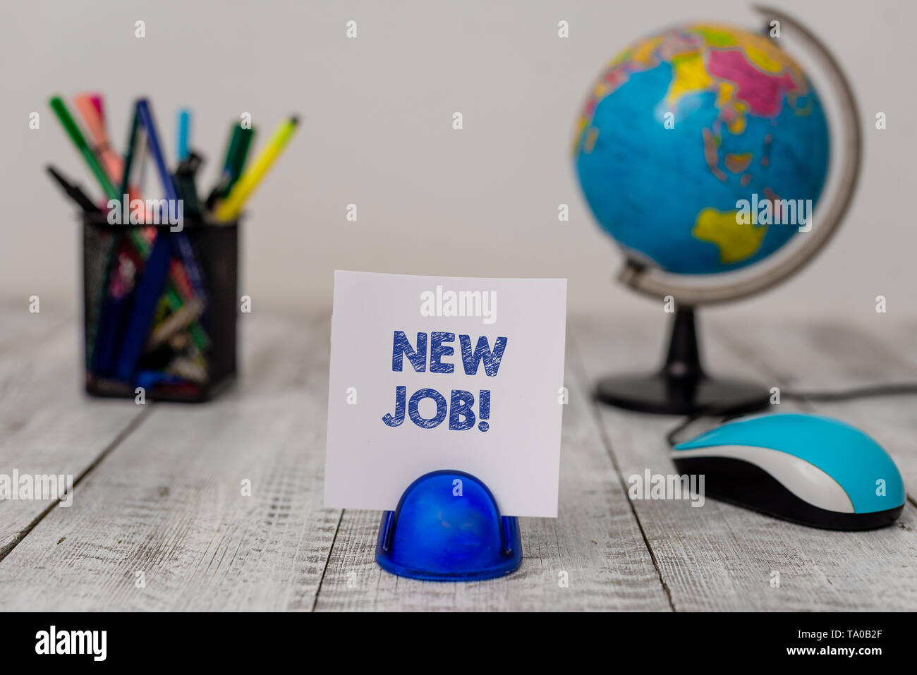 Conceptual Hand Writing Showing New Job Concept Meaning Recently