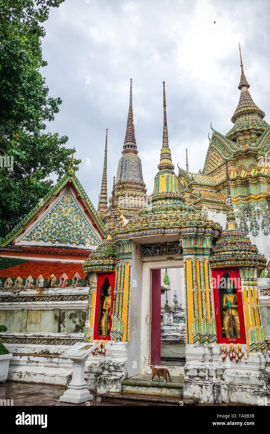 Wat Pho Buddhist temple in Bangkok, Thailand Stock Photo