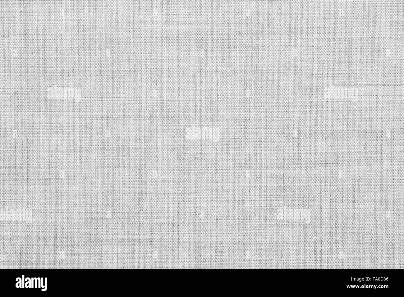 White colored seamless linen texture or fabric canvas background Stock
