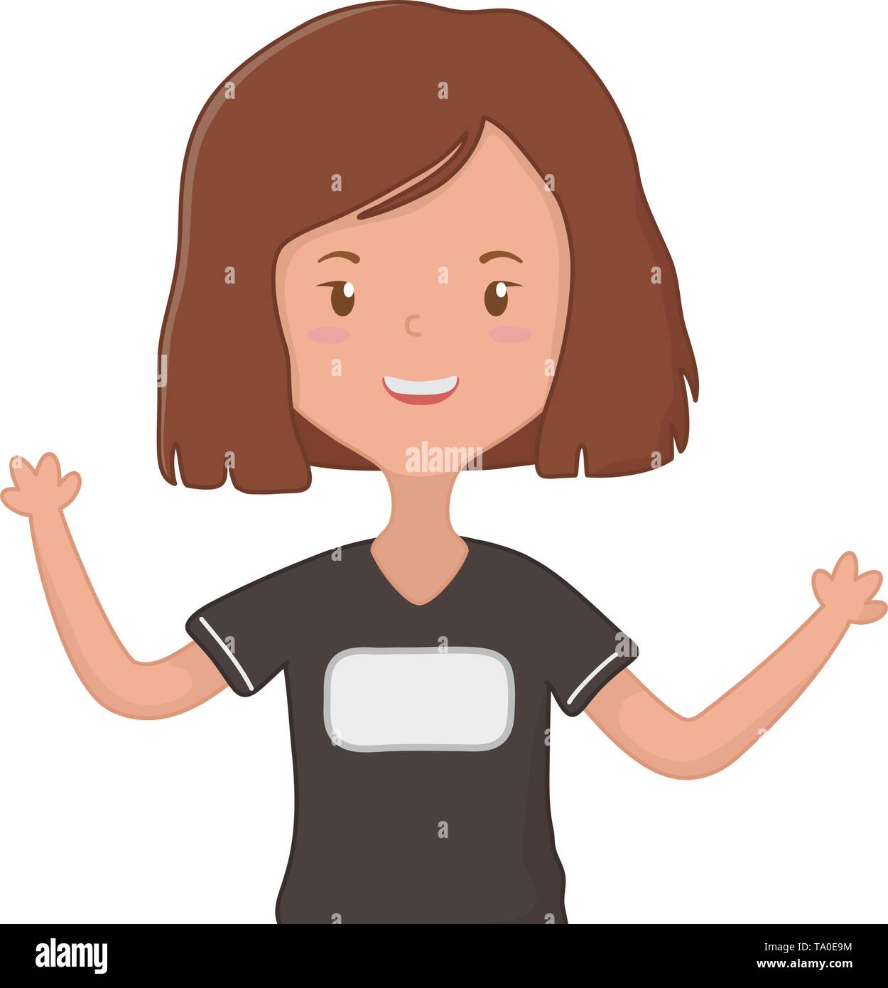 Youngers Vector Teenager girl design, Female people young teen beautiful and woman ...