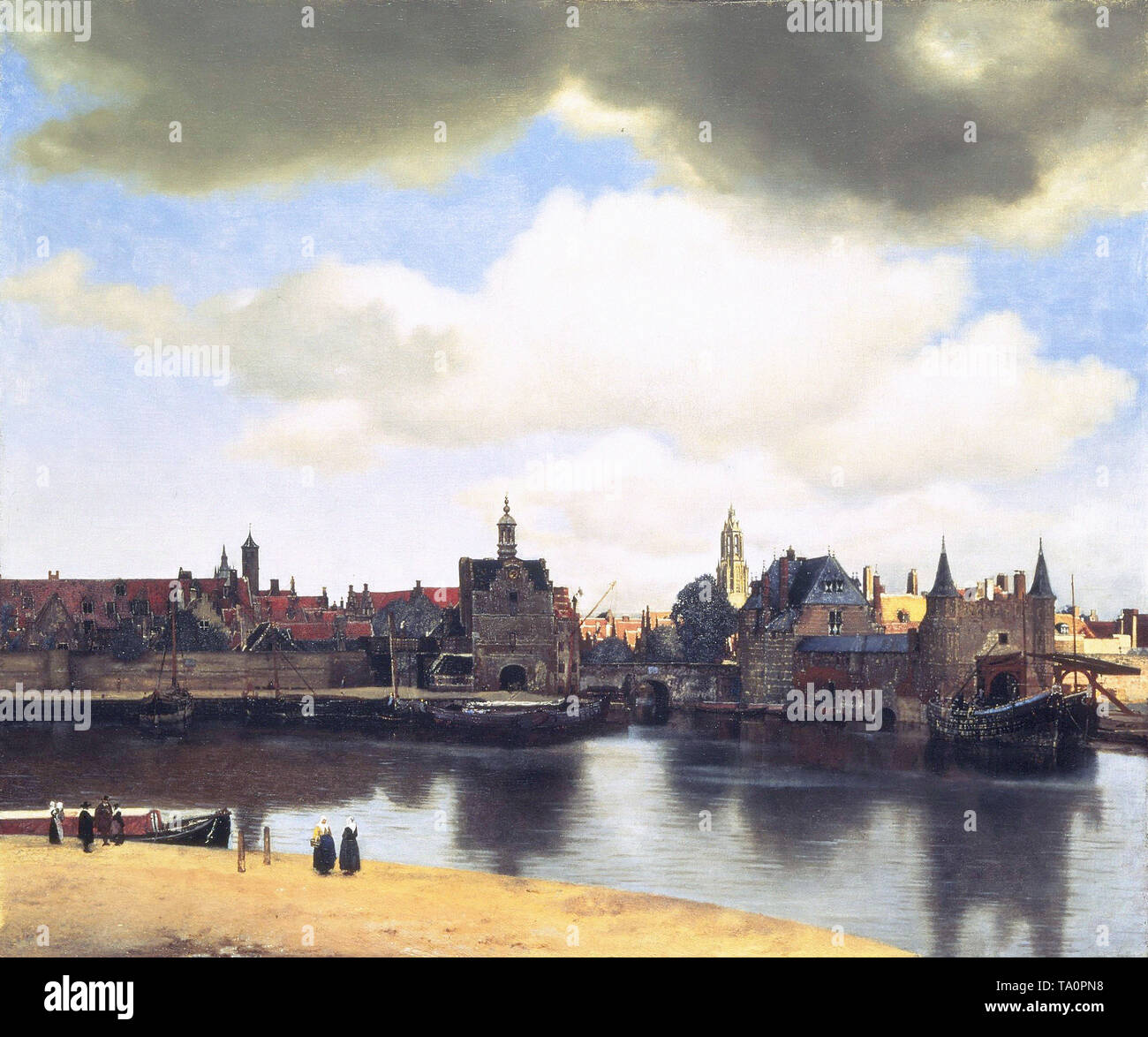 Johannes Vermeer - view delft c 1661 Stock Photo - Alamy