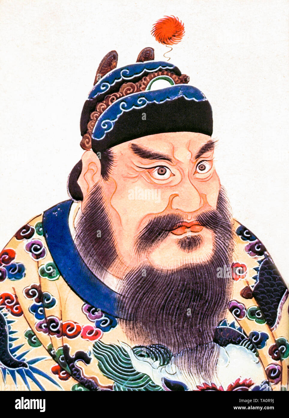 Qin Shi Huang, portrait painting, 18th Century Stock Photo