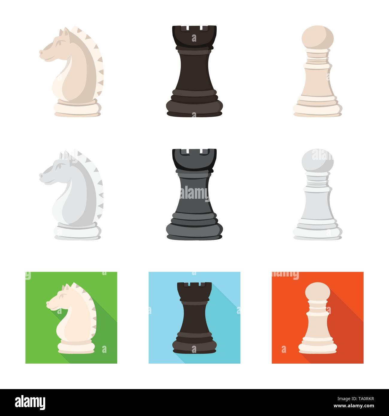 Vector design of checkmate and thin sign. Collection of checkmate and target vector icon for stock. Stock Vector