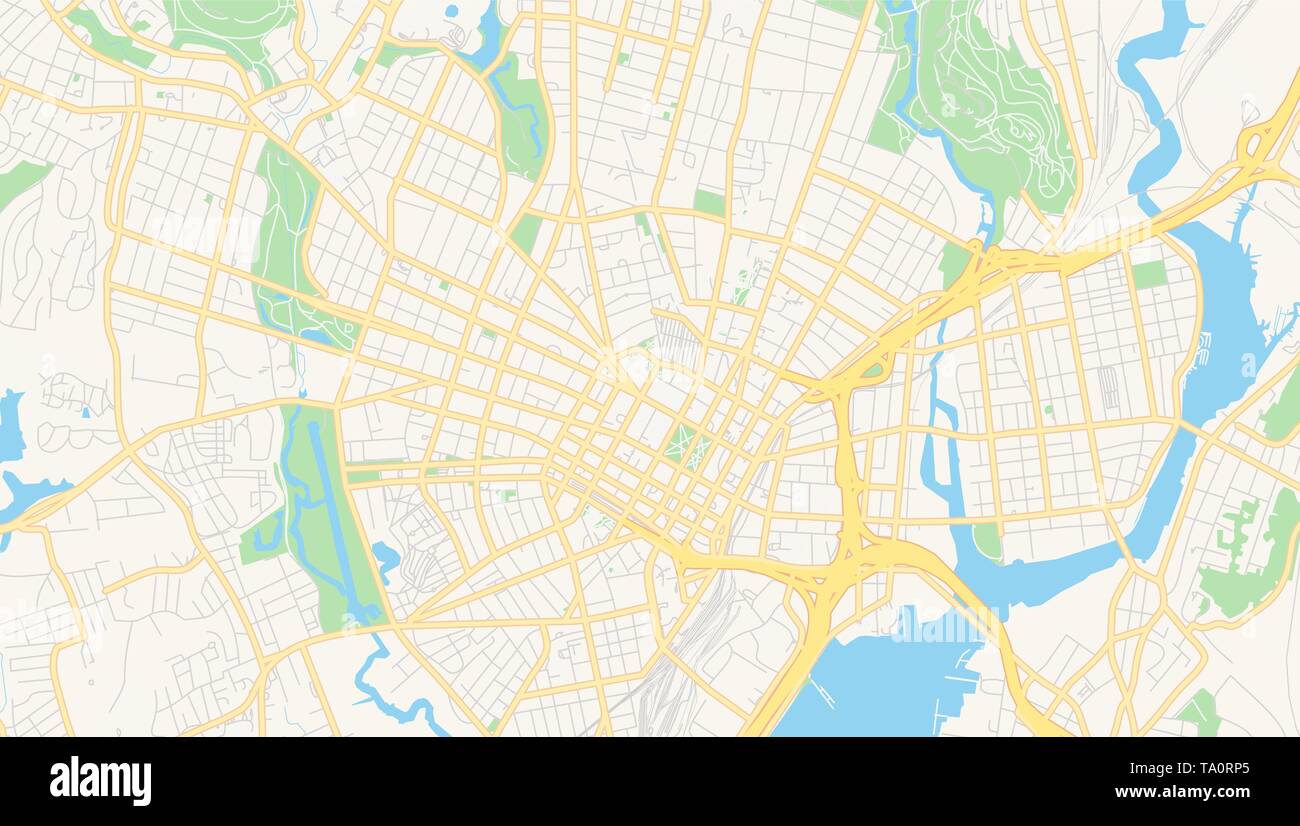 New Haven Street Map Empty Vector Map Of New Haven, Connecticut, Usa, Printable Road Map Created  In Classic Web Colors For Infographic Backgrounds Stock Vector Image & Art  - Alamy