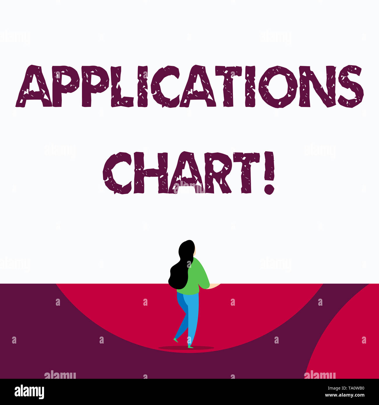 Text sign showing Applications Chart. Business photo text graph used to ...