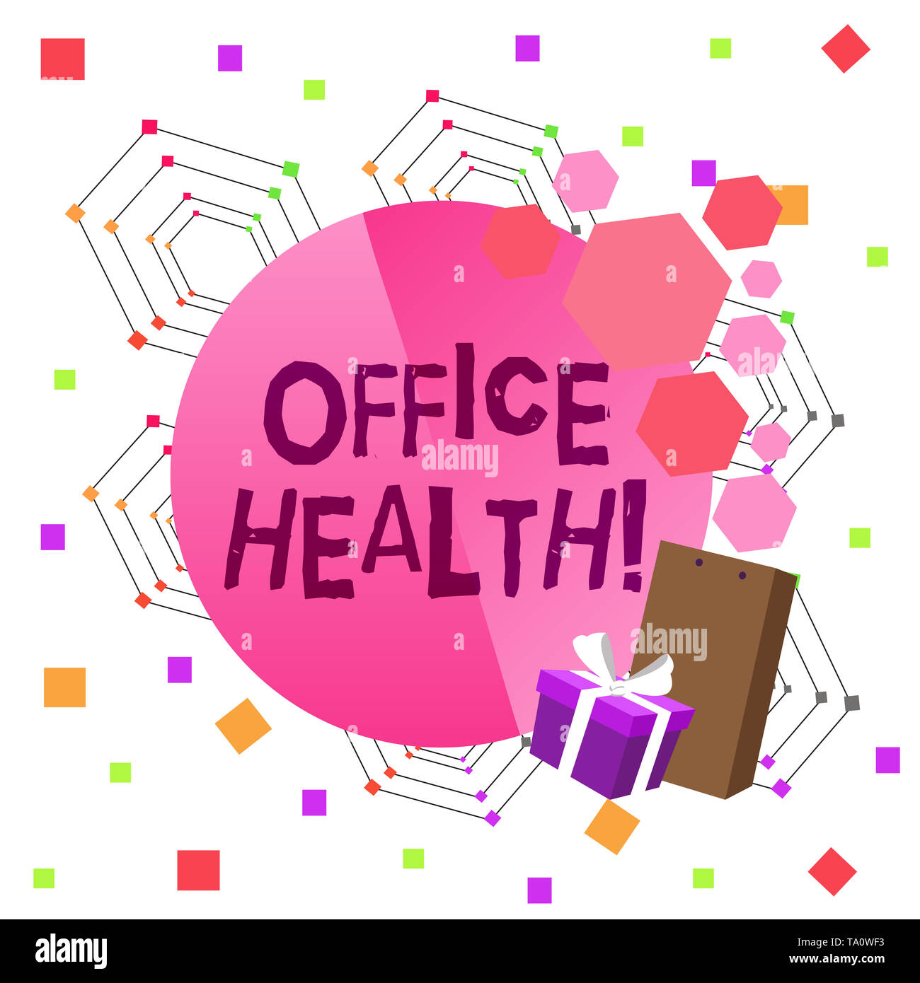 Conceptual hand writing showing Office Health. Concept meaning improves the  overall physical and mental state of employees Greeting Card Poster Gift P  Stock Photo - Alamy